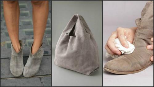 Как отмыть замшу. Пенный очиститель 04