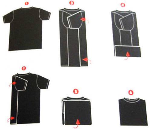 Как правильно складывать футболки после глажки. 4 способа сложить футболки, чтобы они не мялись