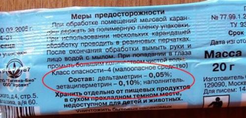 Мелок от тараканов принцип действия. Состав и принцип действия