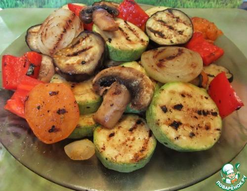 Овощи на сковороде-гриль