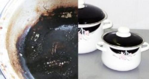 Как очистить пригоревшую кастрюлю эмалированную. Как очистить пригоревшую эмалированную кастрюлю содой? Обзор +Видео