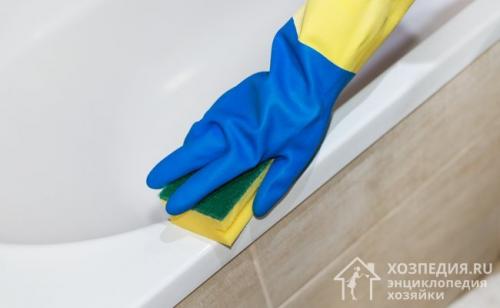 Можно ли мыть акриловую ванну белизной. Народные средства