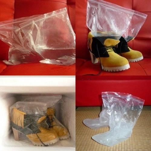 Как растянуть кожаные ботинки. Горячий способ 02