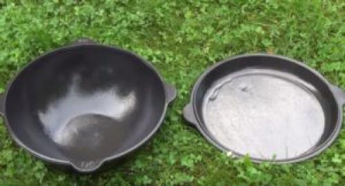 Как правильно обжечь чугунный казан в первый раз. Готовим казан