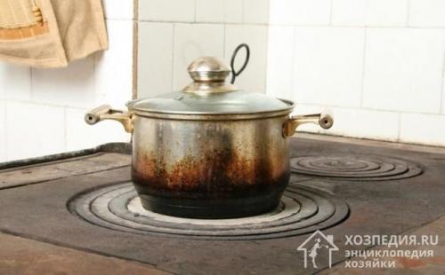 Как в домашних условиях очистить пригоревшую кастрюлю. Как очистить кастрюлю от пригоревшего варенья или другой пищи