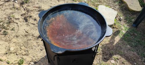 Ошибки при обжиге казана. Первый обжиг казана. История про то как прибавить себе вкусной надсады