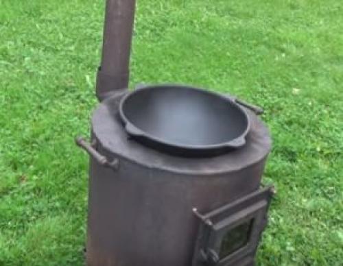 Прокаливание казана солью. Готовим казан