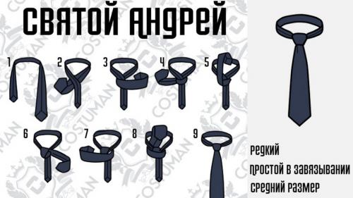 Какие способы завязывания тонких галстуков существуют. 12 способов завязать галстук