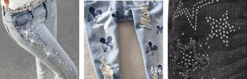 Как приклеить термонаклейку на джинсы.