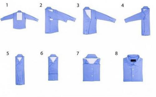 Как сложить футболку с длинным рукавом. Способ 3 – быстрый метод трех точек