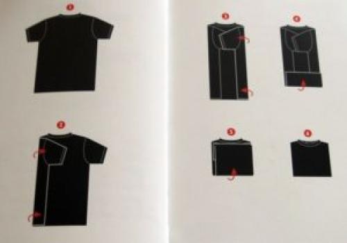 Как быстро сложить футболку схема. Как быстро свернуть футболку: схемы и практичные рекомендации