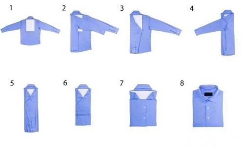 Как сложить футболку с длинным рукавом. Способ 3 – быстрый метод трех точек